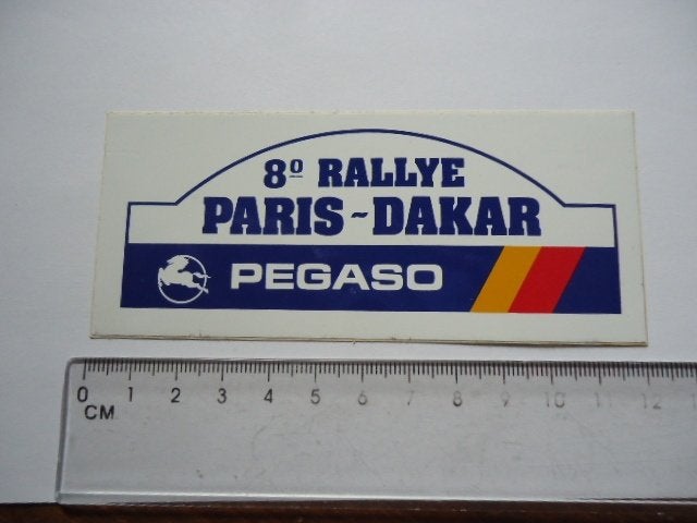 sticker oud PARIS Dakar rally race autosport Pegaso, Ophalen of Verzenden, Zo goed als nieuw, Bedrijf of Vereniging