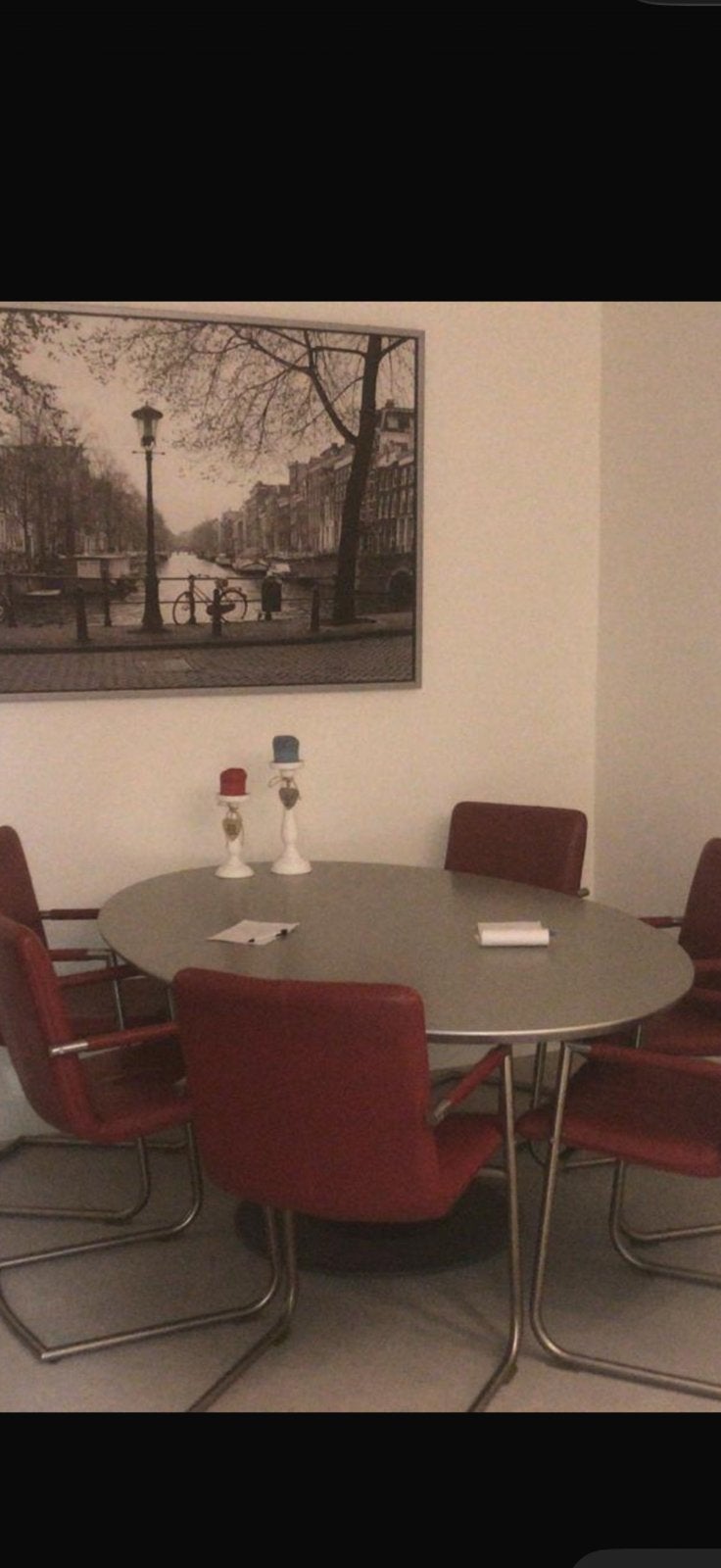 Ovale tafel zonder stoelen, Huis en Inrichting, Ophalen, Gebruikt, 100 tot 150 cm, Rond