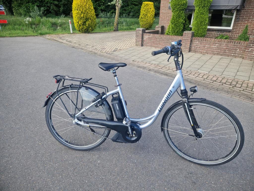Winora elektrische fiets, Fietsen en Brommers, Elektrische fietsen, Minder dan 30 km per accu, Gebruikt, 51 tot 55 cm, Ophalen