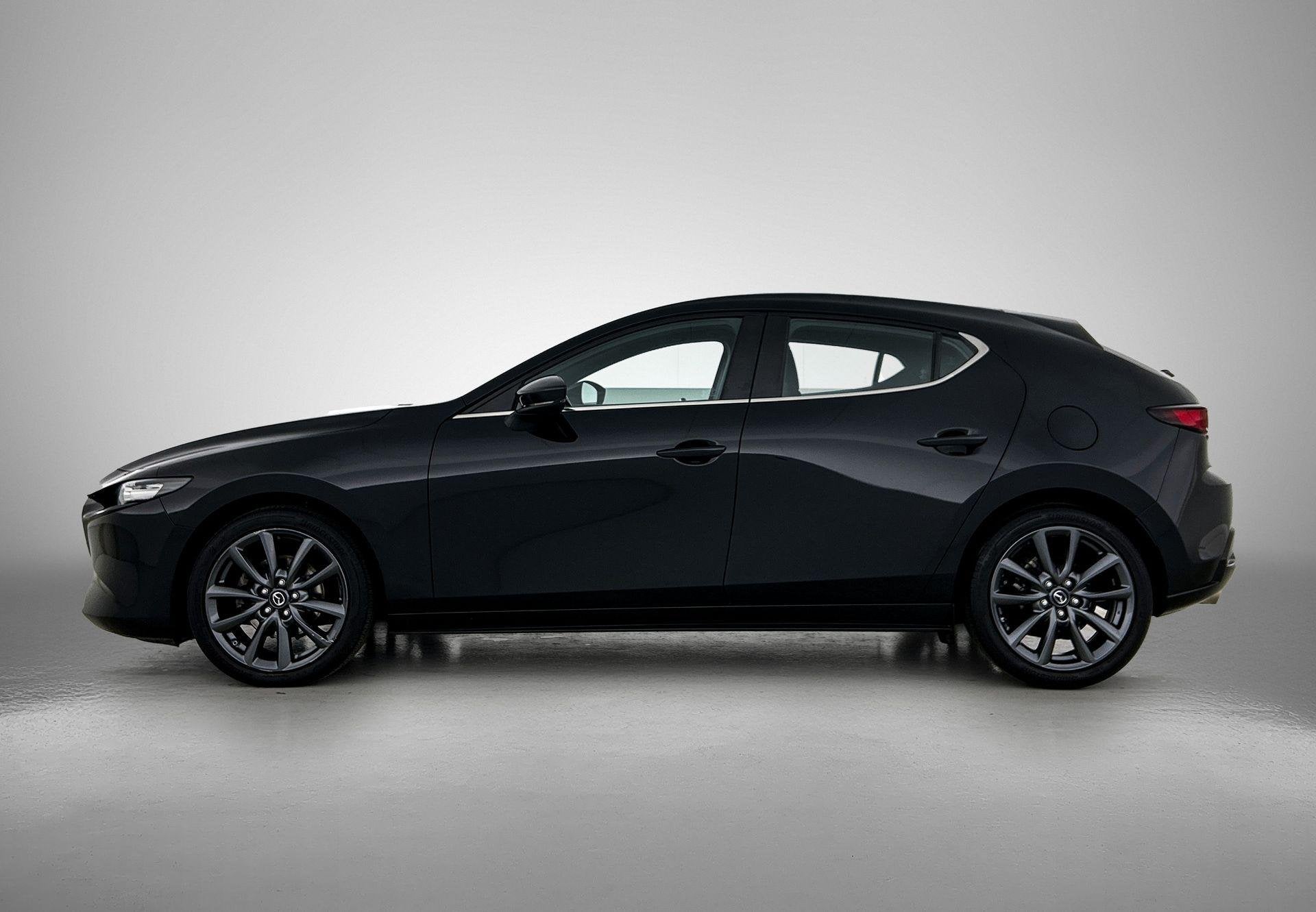 Mazda 3 2.0 e-SkyActiv-X M Hybrid 186 PK, Auto's, Voorwielaandrijving, Stof, Gebruikt, Zwart