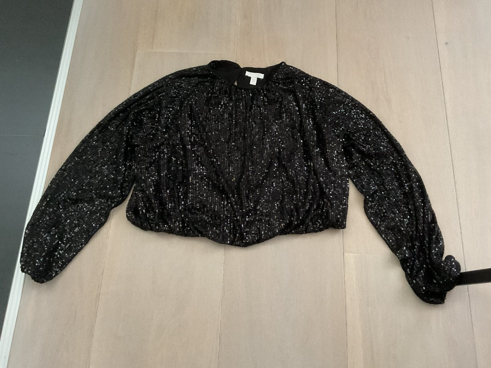 Kort pajetten truitje, Kleding | Dames, Tops, Zwart, Maat 46/48 (XL) of groter, Ophalen of Verzenden, Zo goed als nieuw