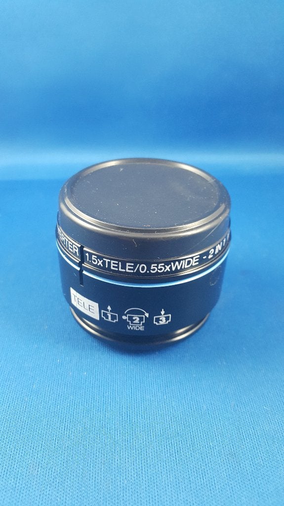 Oude lens 2 in 1 Video Converter 1,5x Tele 0,55x Wide 6C10, Ophalen of Verzenden, Voor 1940, Gebruikt, Overige onderwerpen