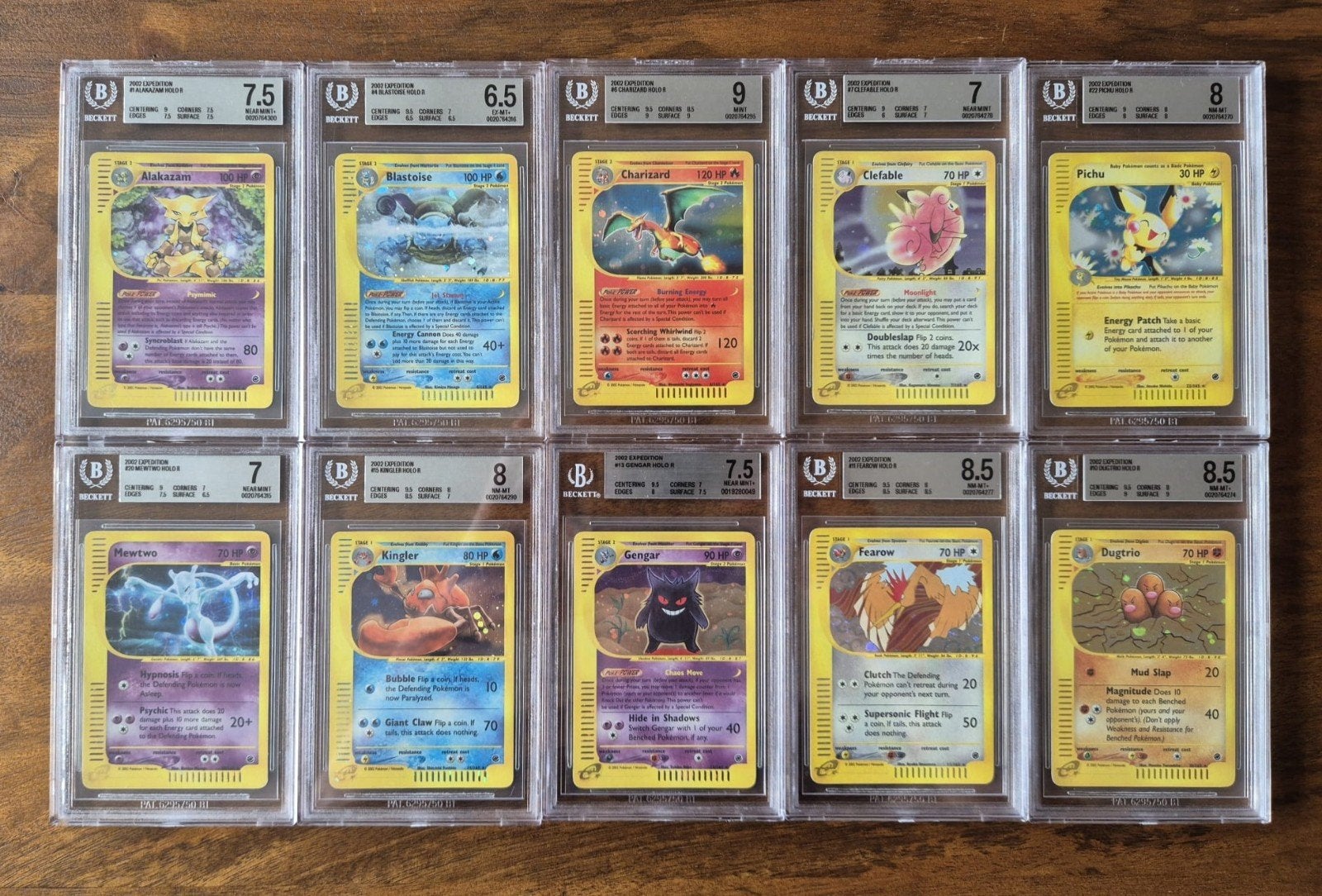 28 HOLO's Expedition base set, e-serie, 2002. Pokémon., Ophalen, Zo goed als nieuw, Meerdere kaarten, Foil