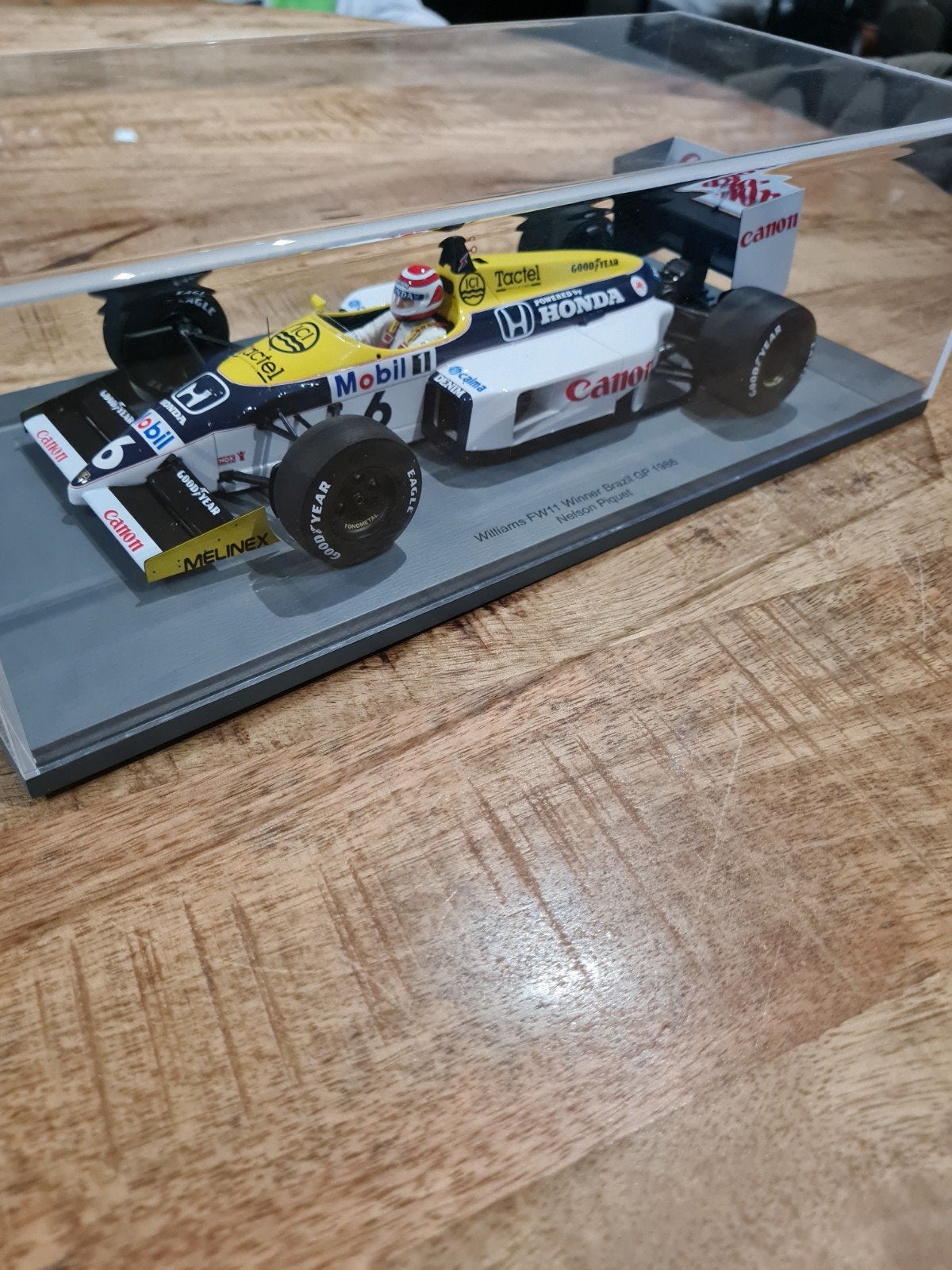 Williams FW11 Honda - Winner Brazil GP - Nelson Piquet 1:18, Ophalen of Verzenden, Zo goed als nieuw, Auto, Overige merken