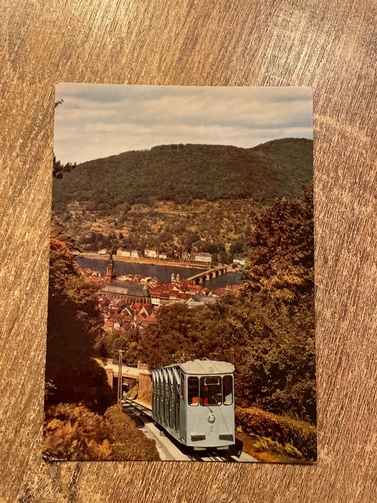 Oude Ansichtkaart Heidelberg Bergbahn Königstuhl, Ophalen of Verzenden, 1960 tot 1980, Gelopen, Duitsland