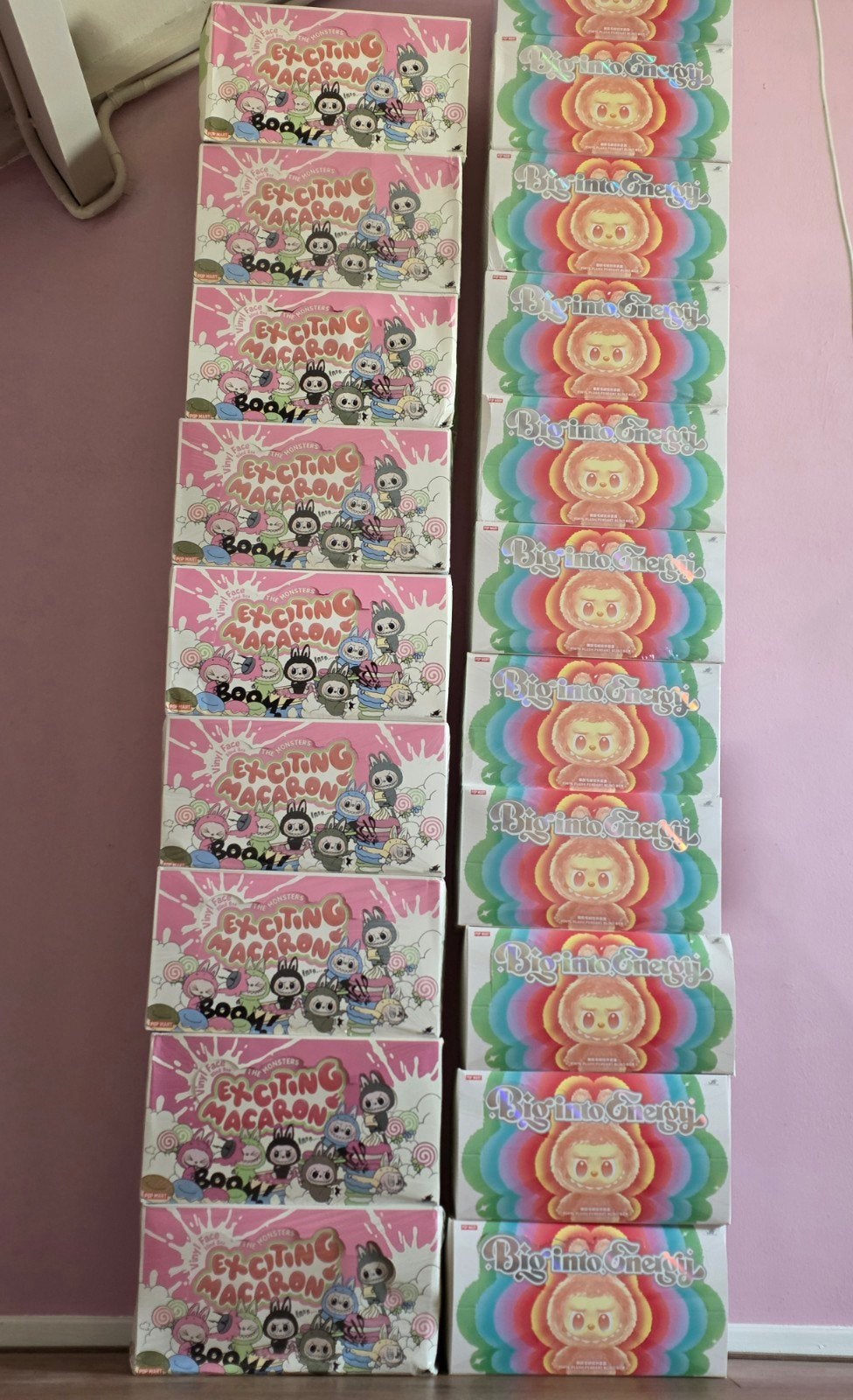 Partij Labubu's te koop Exciting macarons & BIG into energy, Ophalen of Verzenden, Nieuw, Rechthoek