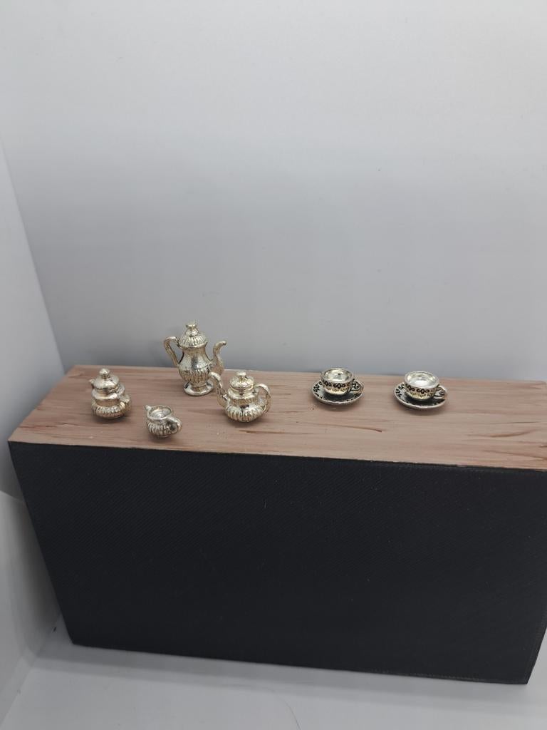 Koffie/Thee set 1:12 Gereserveerd, Ophalen of Verzenden, Zo goed als nieuw, Poppenhuis