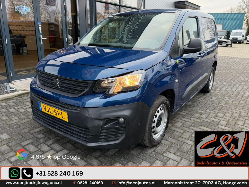 Peugeot Partner 1.5 BlueHDI Premium schade, airco navi cruis, Automaat, Overige carrosserieën, Blauw, Diesel