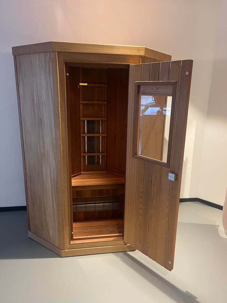 Cerdic hoek Infrarood Sauna - Handbouw Medische Kwaliteit, Ophalen, Zo goed als nieuw, Infrarood, Complete sauna