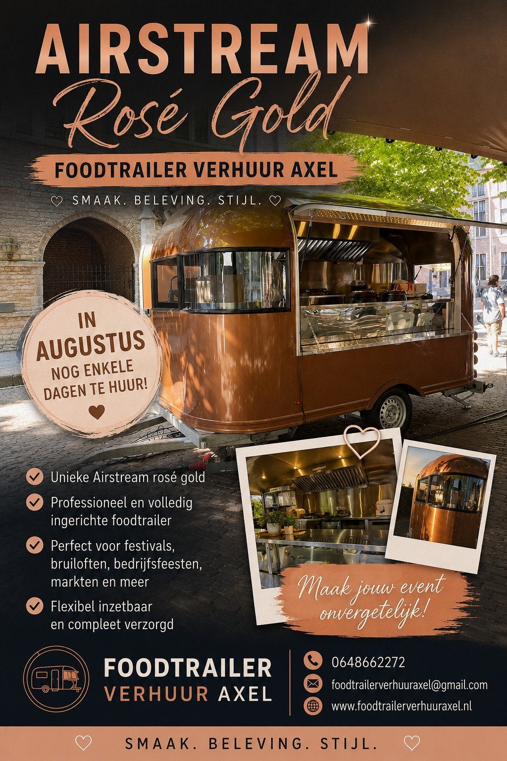 Te huur! Foodtrailer, Ophalen