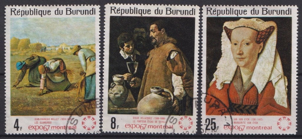 Burundi 1967 EXPO Montreal Schilderijen, Verzenden, Gestempeld, Plaats of Gebouw