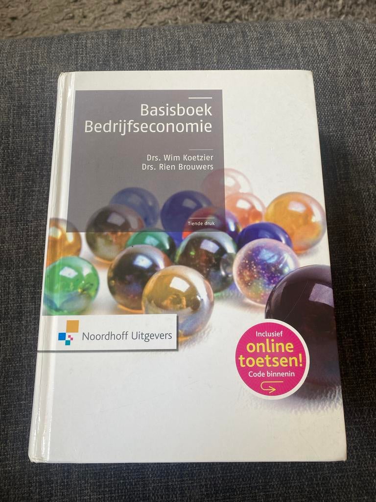 Basisboek Bedrijfseconomie - Drs. Wim Koetzier, Boeken, Studieboeken en Cursussen, Ophalen of Verzenden, Gamma, Zo goed als nieuw