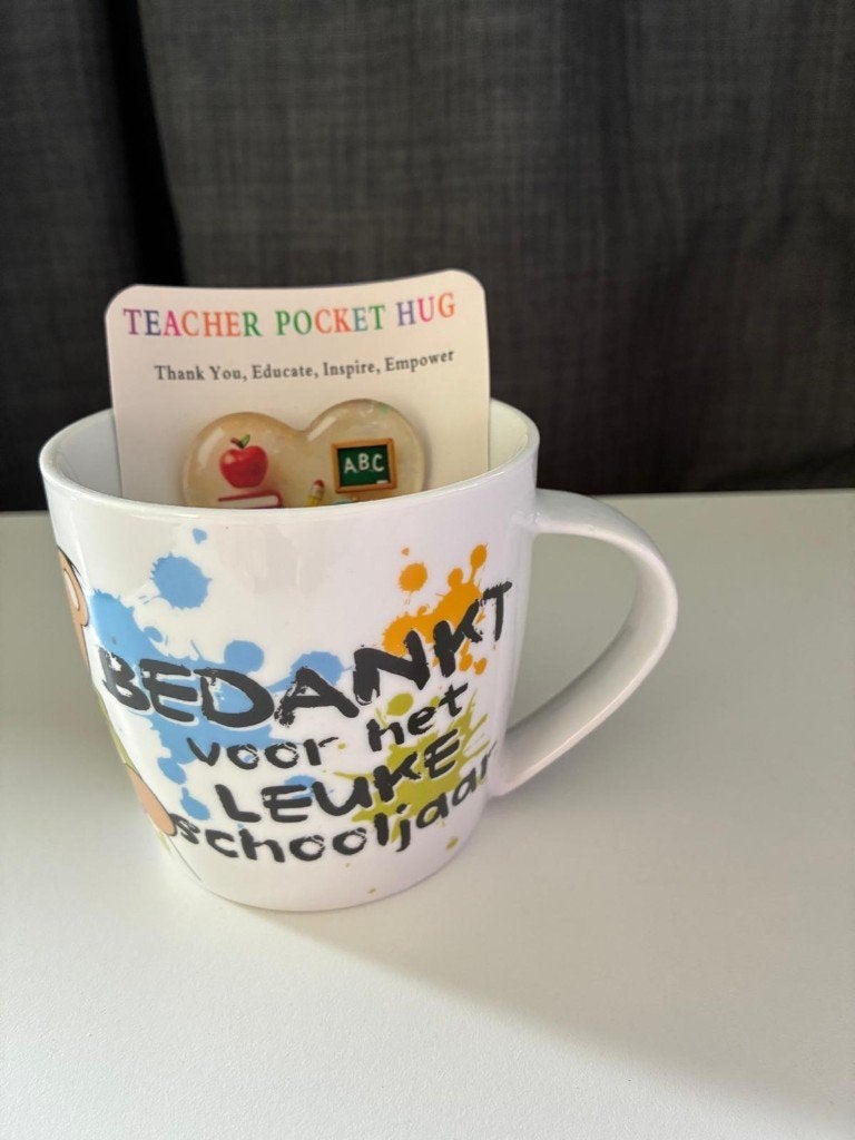 Beker: bedankt voor het leuke schooljaar, Overige merken, Nieuw, Overige stijlen, Aardewerk