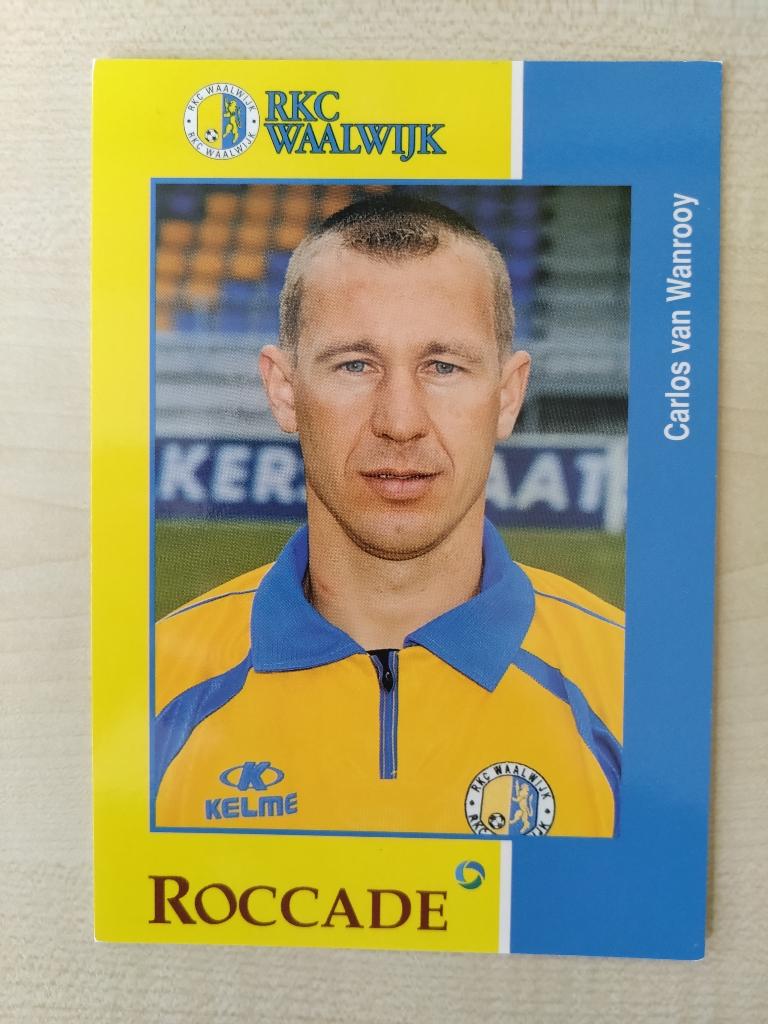 Spelerskaart Carlos van Wanrooy RKC Waalwijk 1998-1999, Verzamelen, Sportartikelen en Voetbal, Verzenden, Zo goed als nieuw, Overige binnenlandse clubs