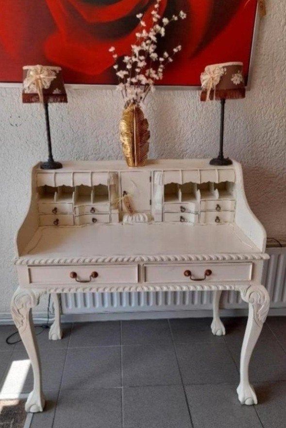 Mooi brocante barok bureau, Huis en Inrichting, Ophalen, Zo goed als nieuw