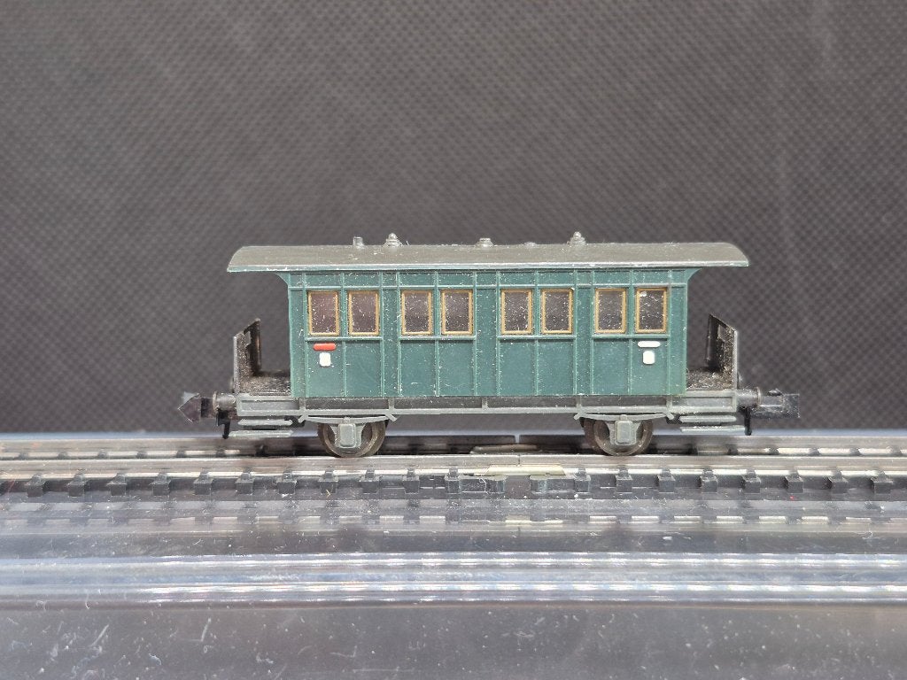 Minitrix 3002 - K.Bay.Sts.B. Lokaalbaan pers.wagen (16370), Gebruikt, Gelijkstroom, Trix, Wagon