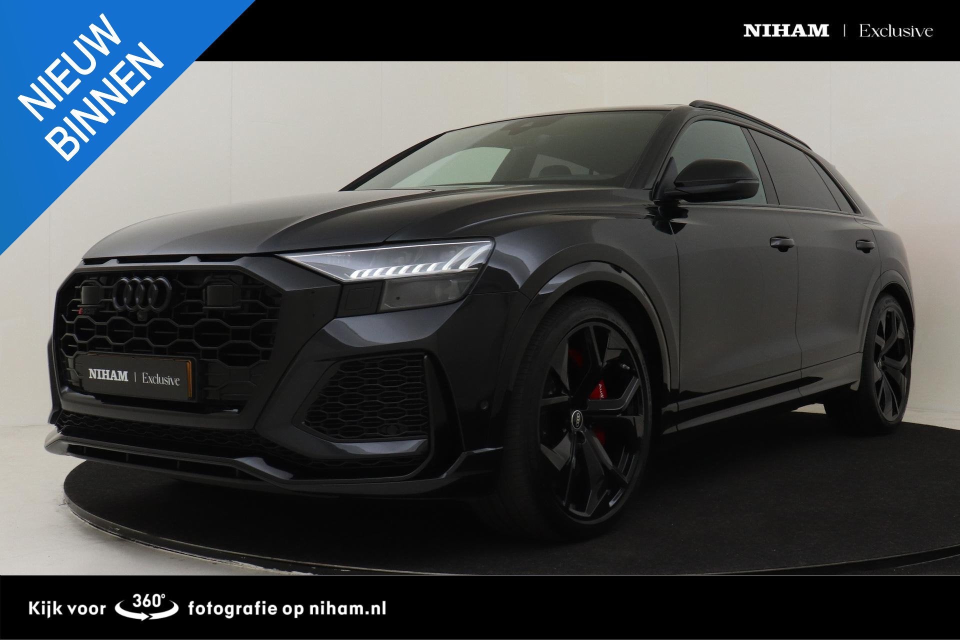 Audi Q8 4.0 TFSI RS Q8 QUATTRO -KERAMISCH|B&O|RS DYNAMIC PLU, Auto's, Automaat, 12 maanden, Gebruikt, Zwart