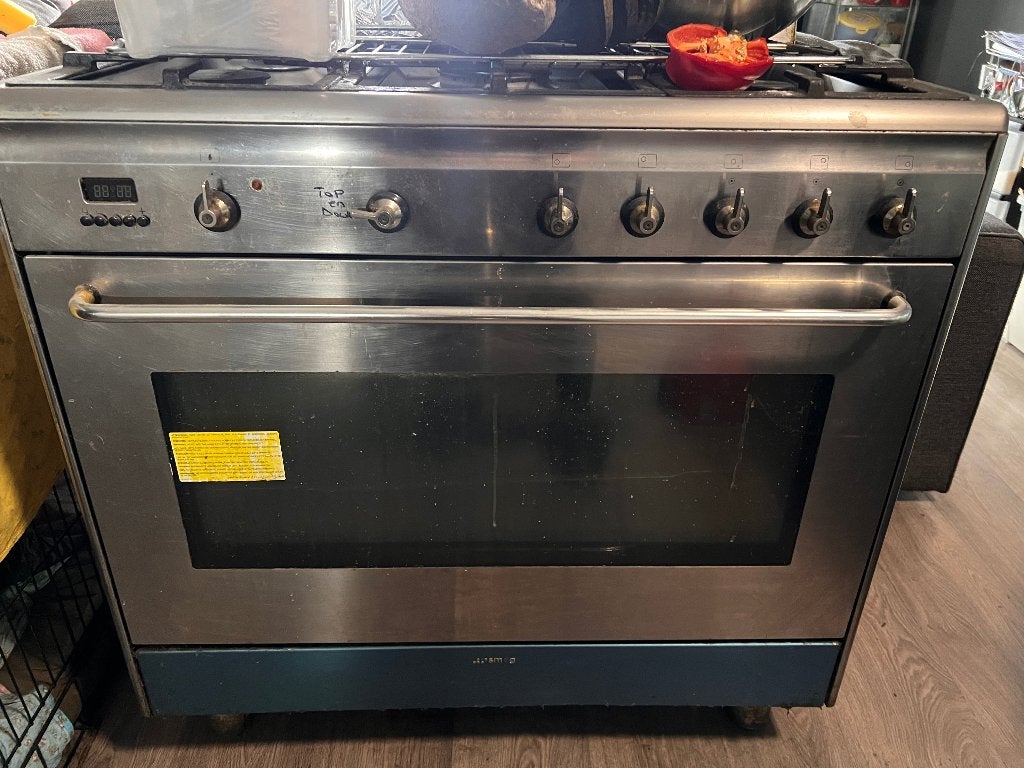 5 pits gasfornuis met oven, Ophalen, Gebruikt, 60 cm of meer, Gas