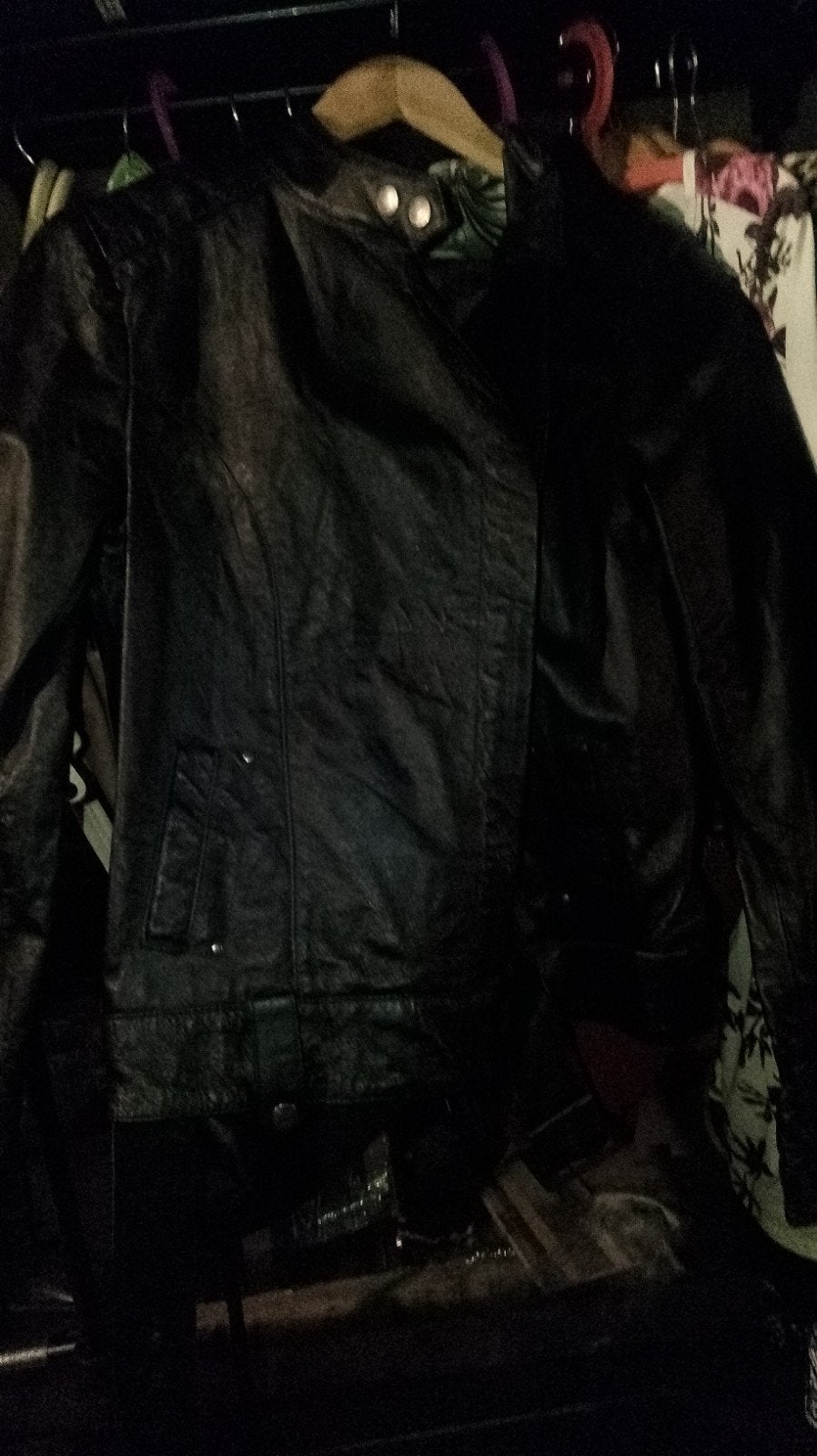 Leren zwarte jas maat 40 zo goed als nieuw, Kleding | Dames, Maat 38/40 (M), Verzenden, Zwart, Zo goed als nieuw