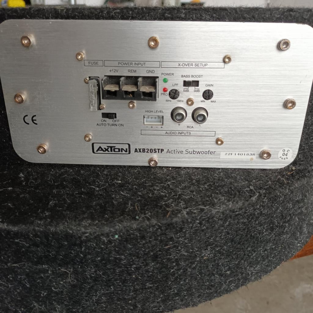 Axton AXB20STP Actieve Subwoofer, Ophalen of Verzenden, Gebruikt