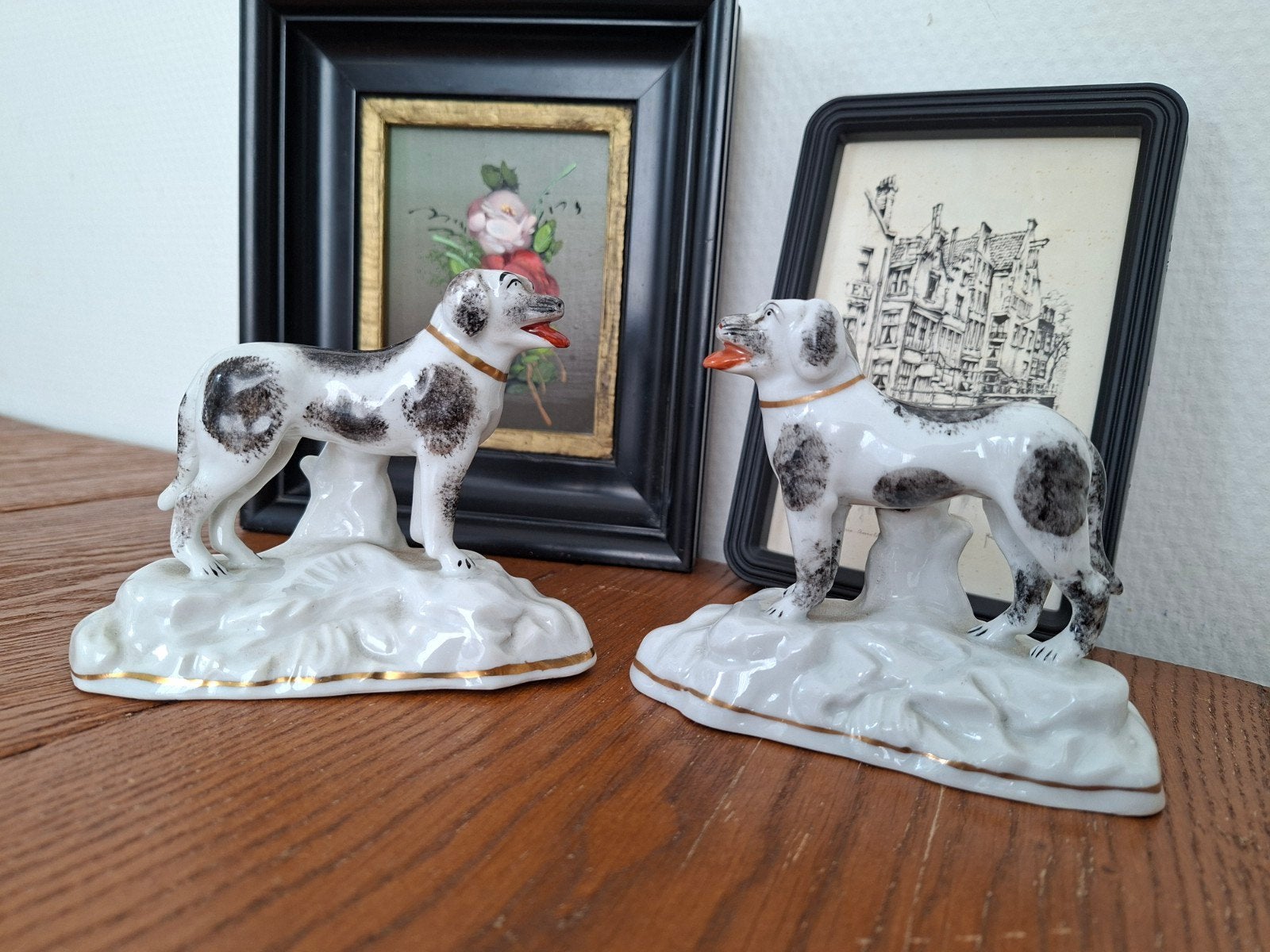 Set Samson-Chelsea stijl porseleinen hondjes, Ophalen of Verzenden