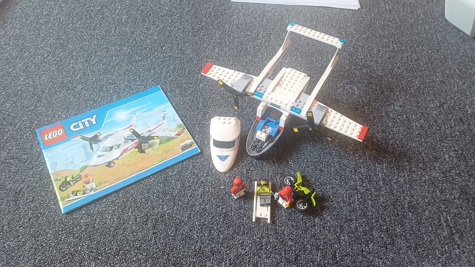 Lego City Ambulance Vliegtuig 60116 met minifiguren, Ophalen, Lego, Inclusief instructies, Complete set
