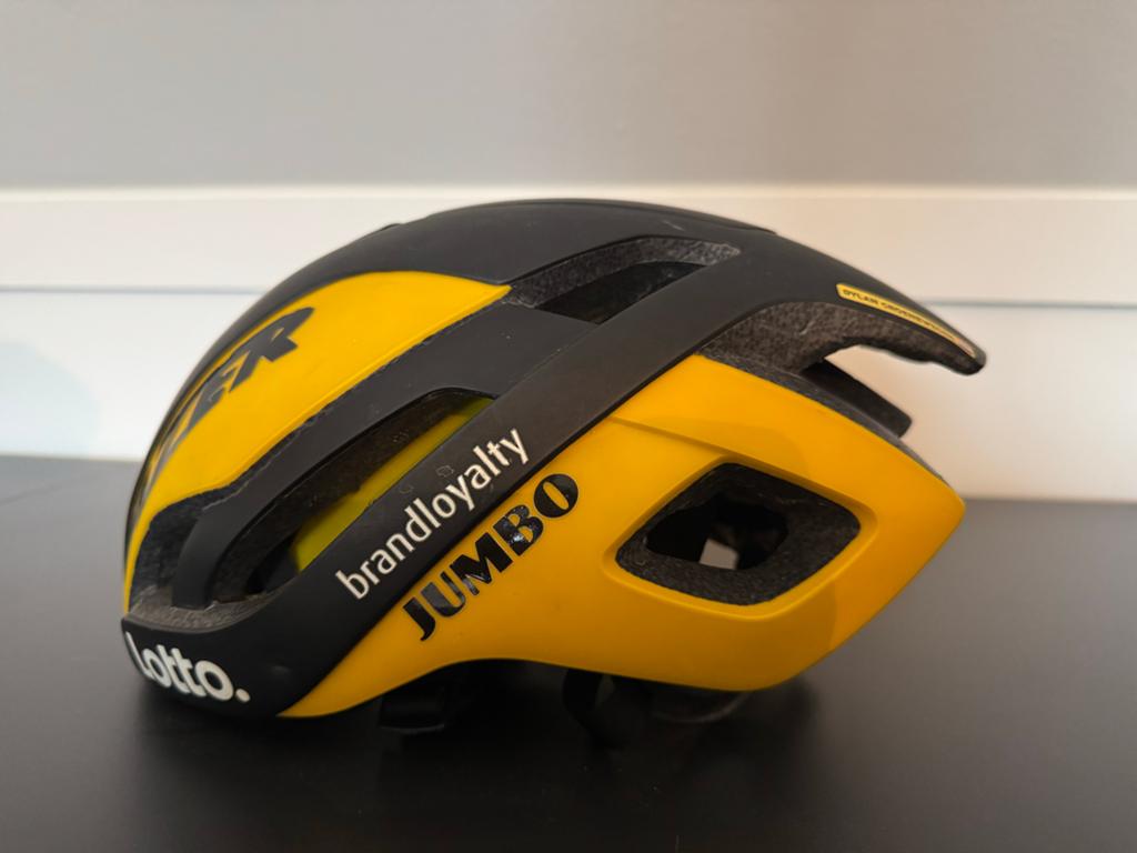 Gebruikte Lazer fietshelm van Dylan Groenewegen, Ophalen of Verzenden, Gebruikt, M, Heer
