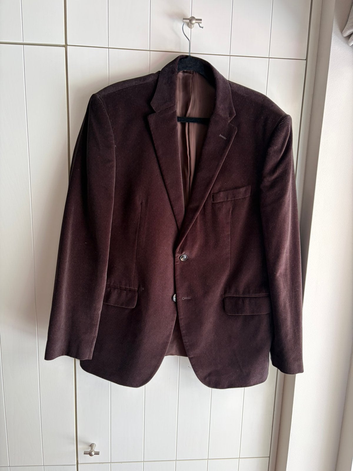 Blazer colbert. Dbruin velvet mt 52, Ophalen of Verzenden, Zo goed als nieuw, Maat 52/54 (L), Bruin