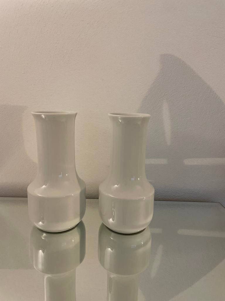 Set van 2 Witte porseleinen Vazen - Schönwald Germany-412, Ophalen