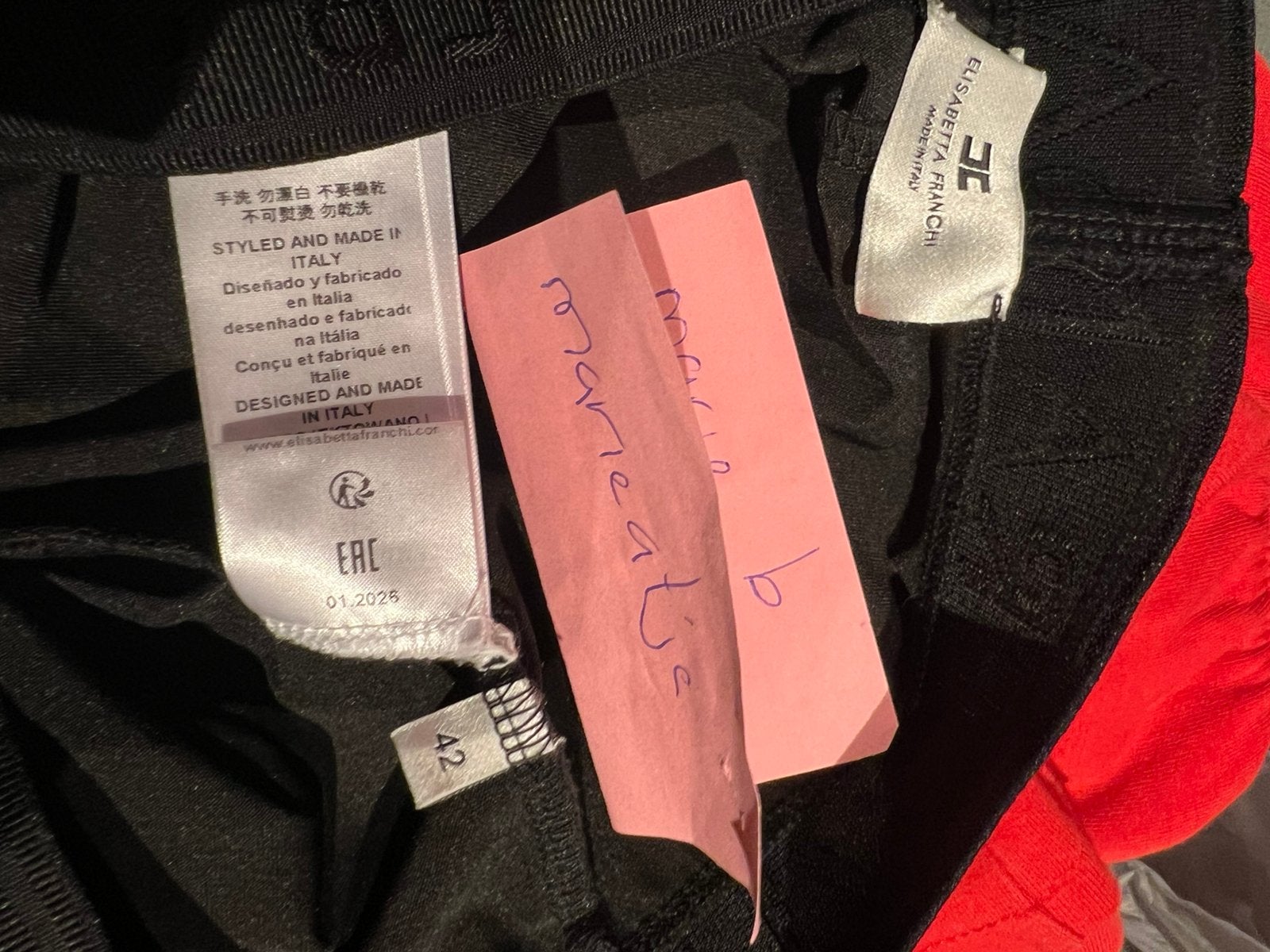 ELISABETTA FRANCHI broek lak S it 42 origineel zgan, Legging, G, Maat 36/38 (S), Zwart