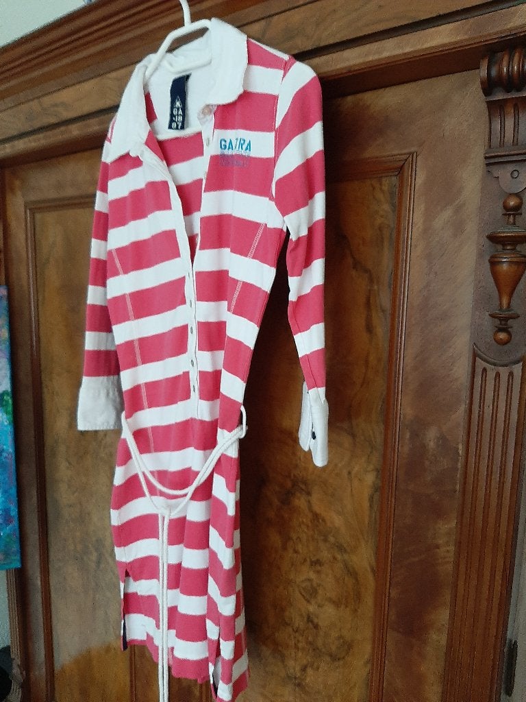 Gaastra roze/witte polo jurk L, Kleding | Dames, Jurken, Maat 38/40 (M), Gaastra, Ophalen of Verzenden, Zo goed als nieuw