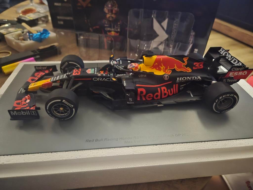 Max Verstappen Red Bull Racing RB16B 1:18 Spark, Hobby en Vrije tijd, Modelauto's | 1:18, Ophalen, Overige merken