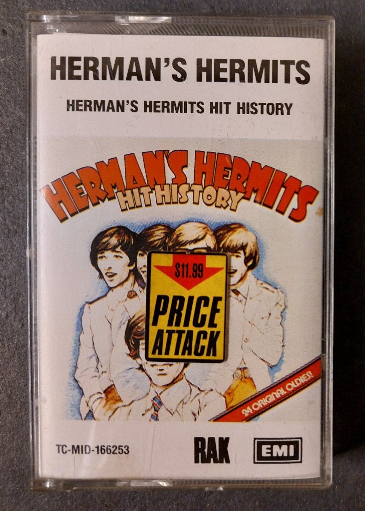 Herman's Hermits CASSETTE Hit History Best Of Australie, Gebruikt, 1 bandje, Ophalen of Verzenden, NvT