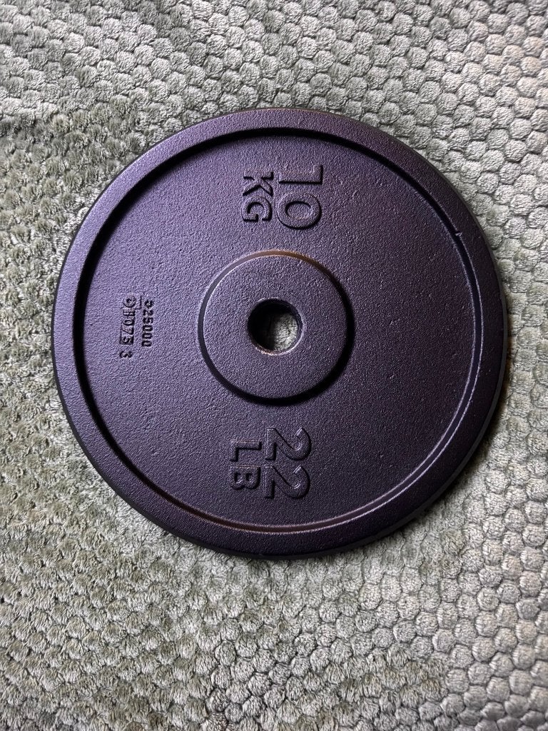 Decathlon halterschijven 28 mm – 10 kg, Ophalen of Verzenden, Zo goed als nieuw, Crosstrainer