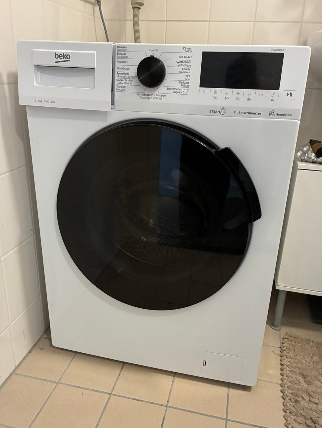 Beko wasmachine 8kg, Witgoed en Apparatuur, 6 tot 8 kg, Ophalen, Zo goed als nieuw, 85 tot 90 cm