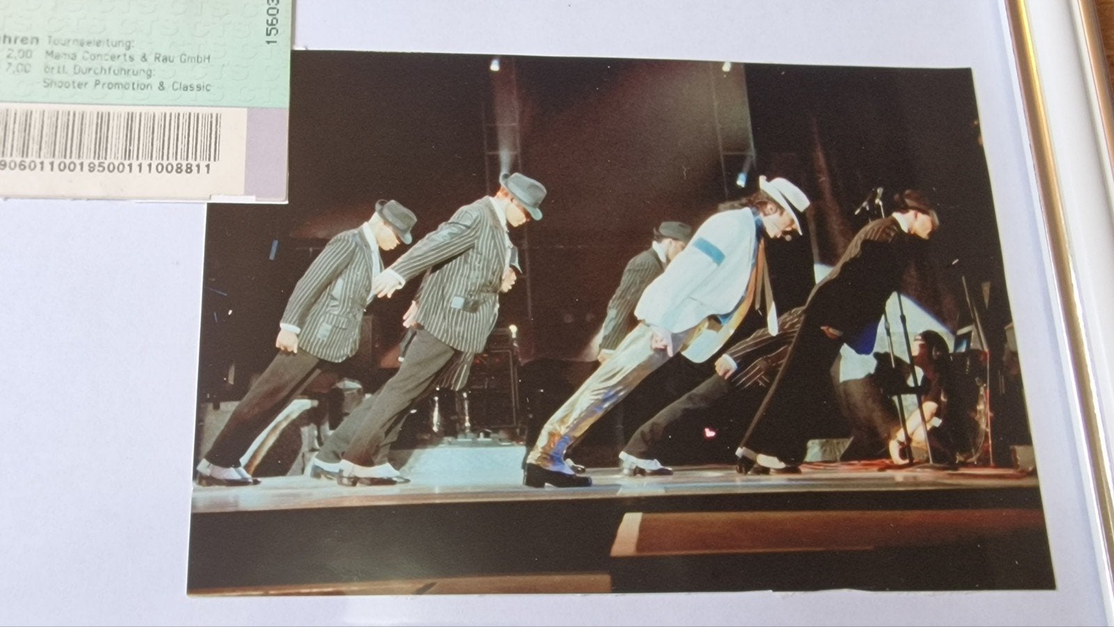 Ingelijst Michael Jackson HIStory Tour Ticket & Foto, Verzenden, Zo goed als nieuw, Foto of Kaart