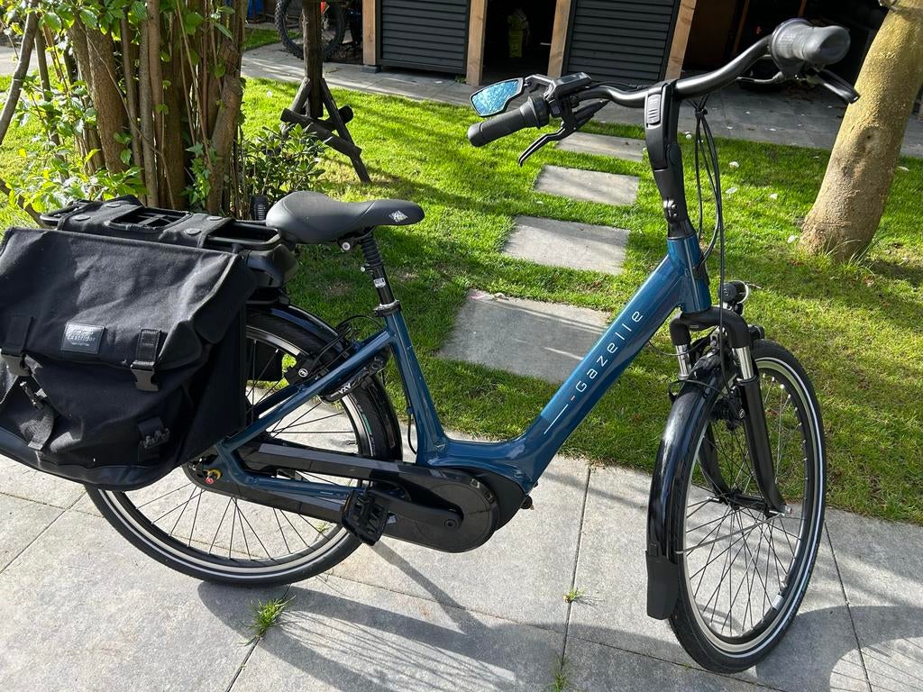 Gazelle E-bike met Bosch Purion 200 met fietstassen, Ophalen, Zo goed als nieuw, 51 tot 55 cm, 50 km per accu of meer