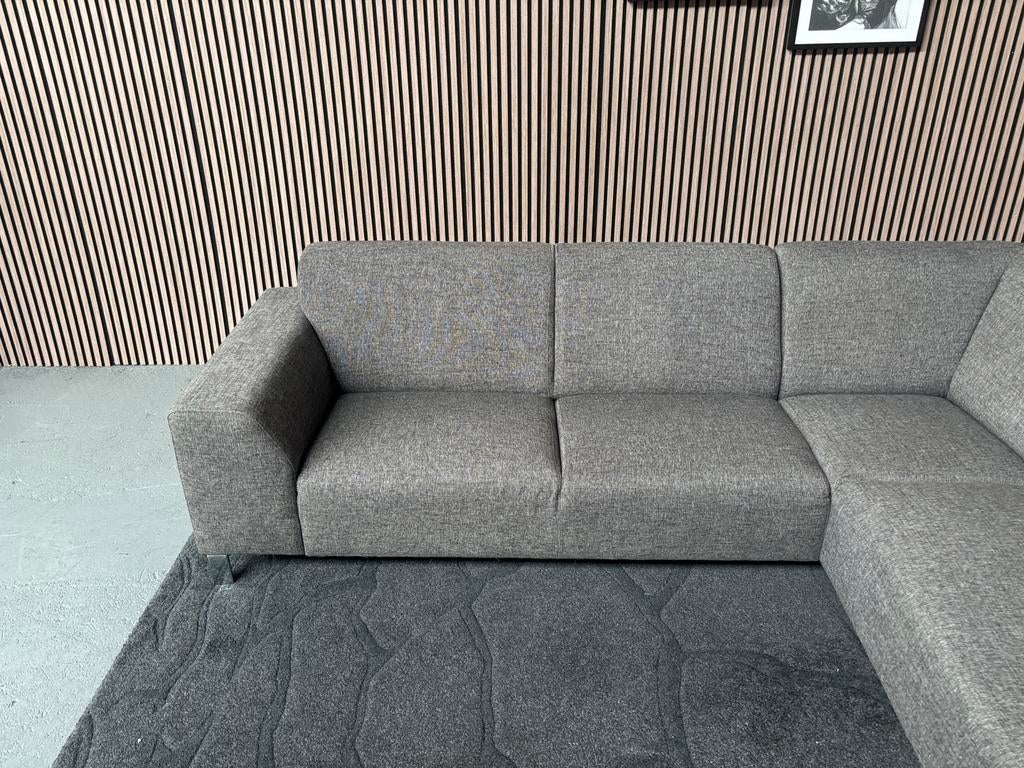 GRATIS LEVERING Hoekbank Donkergrijs 270x195 GEREINIGD, 250 tot 300 cm, Hoekbank, Ophalen of Verzenden, Zo goed als nieuw