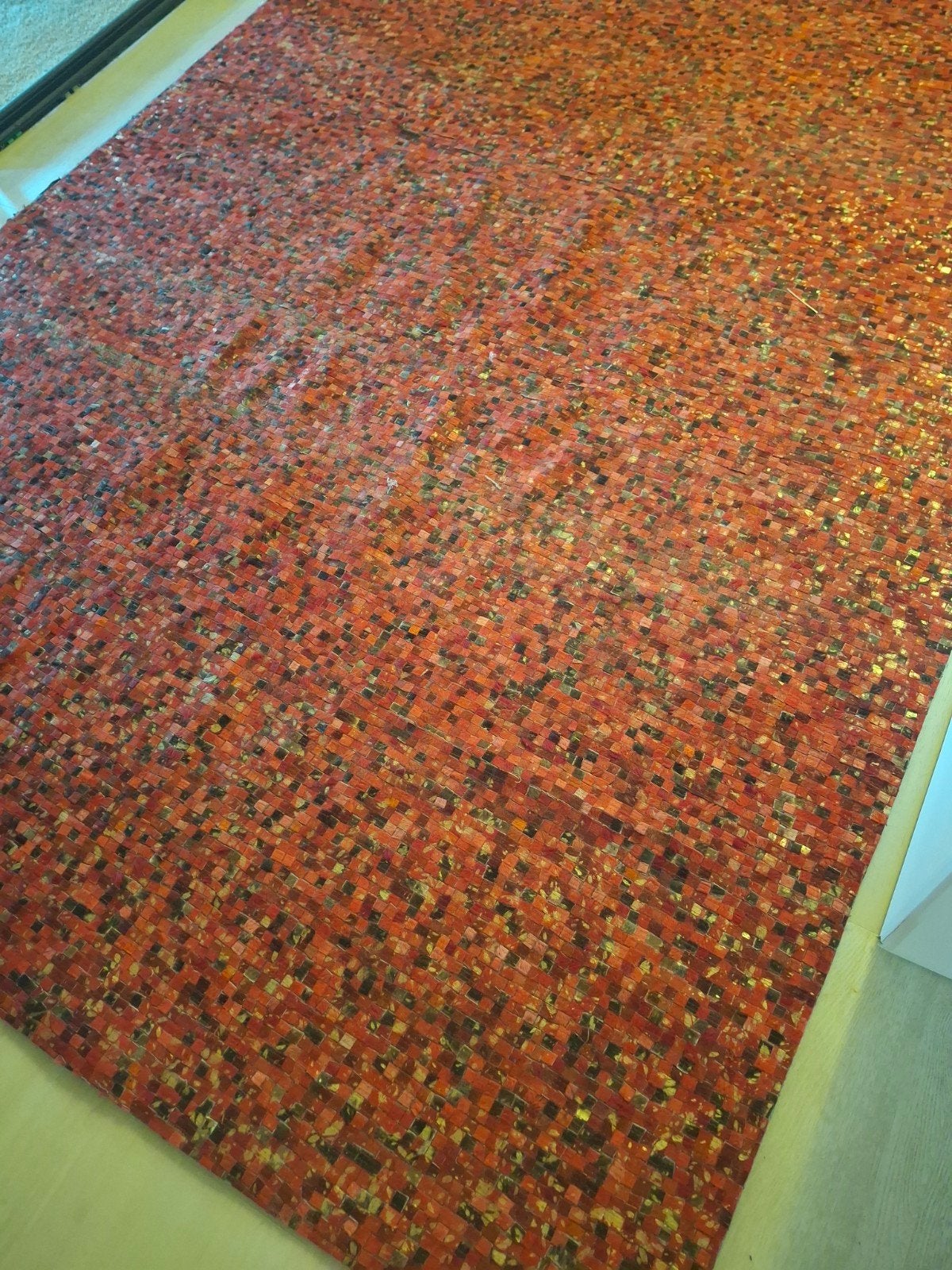 leren patchwork kleed, Ophalen, Gebruikt, 200 cm of meer, 200 cm of meer