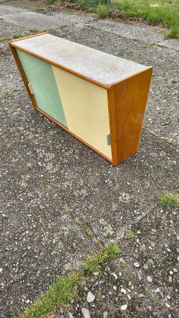 Keukenkast vintage, Ophalen, Bruin, Gebruikt, 100 tot 150 cm