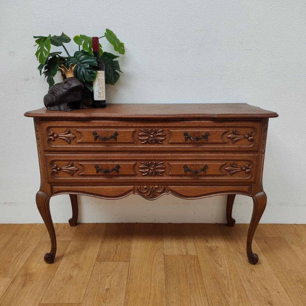Vintage landelijk sidetable tv meubel kaptafel ladekast 504, Valkenswaard, Gebruikt, 100 tot 150 cm, Info@flashbackfurniture.nl