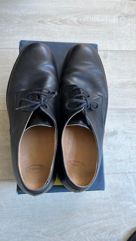 Avang zwarte heren schoenen  47, Zwart, Ophalen of Verzenden, Gedragen, Veterschoenen