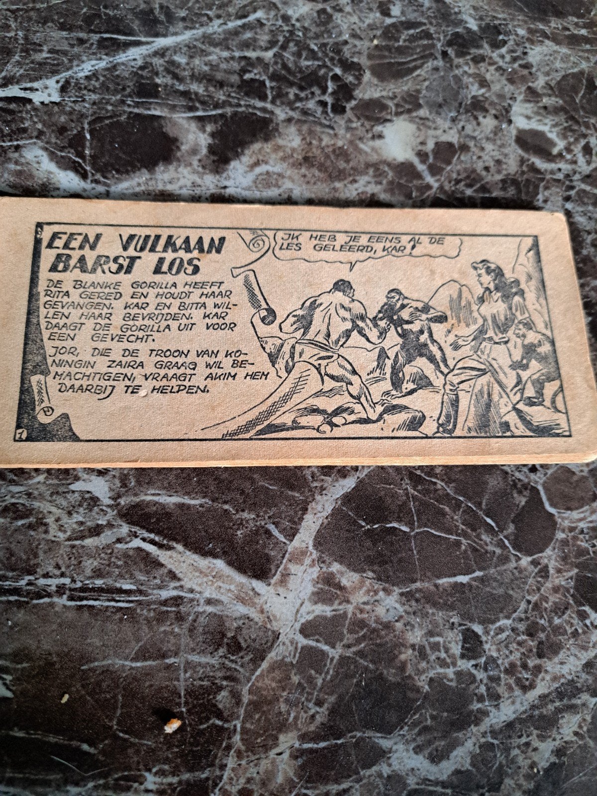 Vintage stripboek: Een Vulkaan Barst Los, Boeken, Eén stripboek, Ophalen of Verzenden, Gelezen, Onbekend