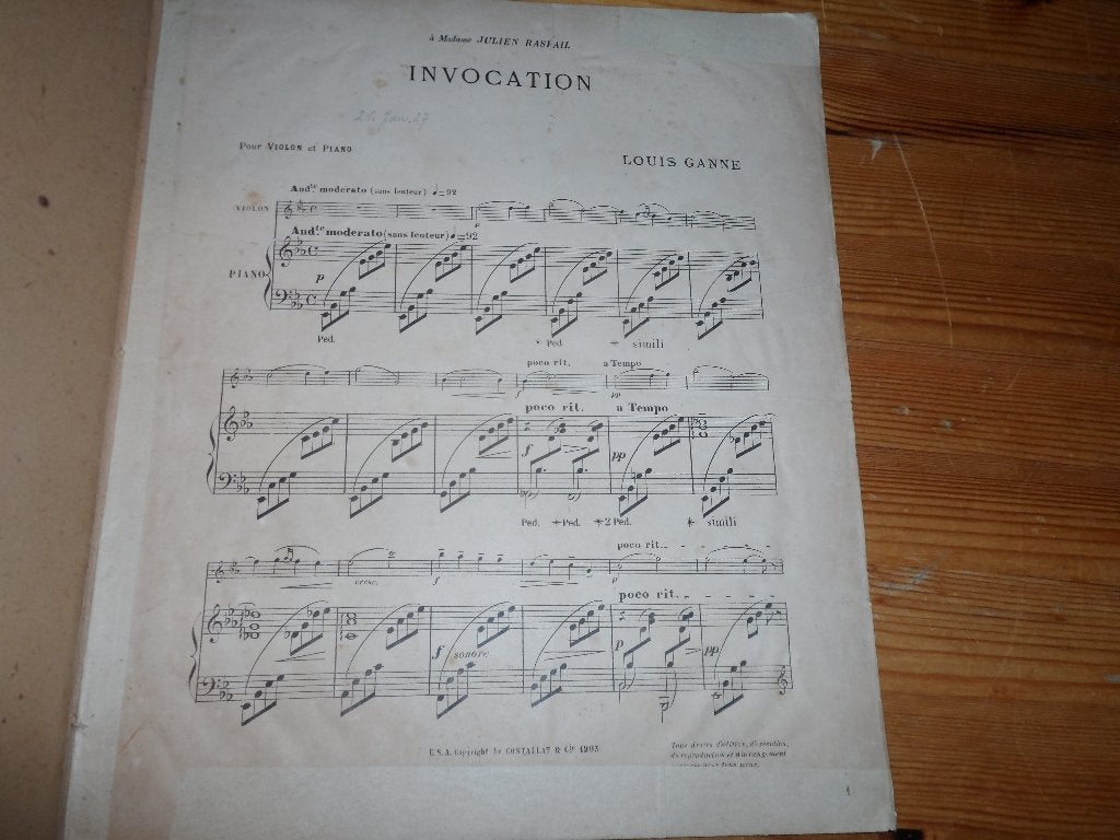 Louis ganne - invocation, Muziek en Instrumenten, Gebruikt, Ophalen of Verzenden, Piano, Artiest of Componist