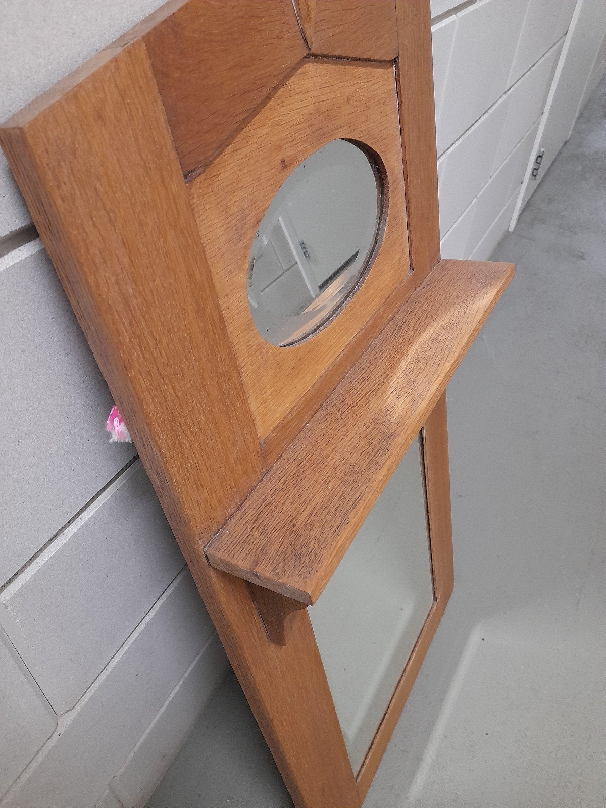 leuke spiegel eiken, Ophalen of Verzenden, Rechthoekig, Minder dan 50 cm, Minder dan 100 cm