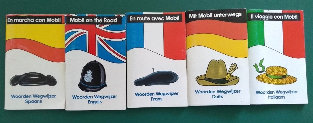 Mobil Oil vertaalboekjes voor op vakantie +/- 1990, Verzamelen, Merken en Reclamevoorwerpen, Verzenden, Nieuw, Overige typen