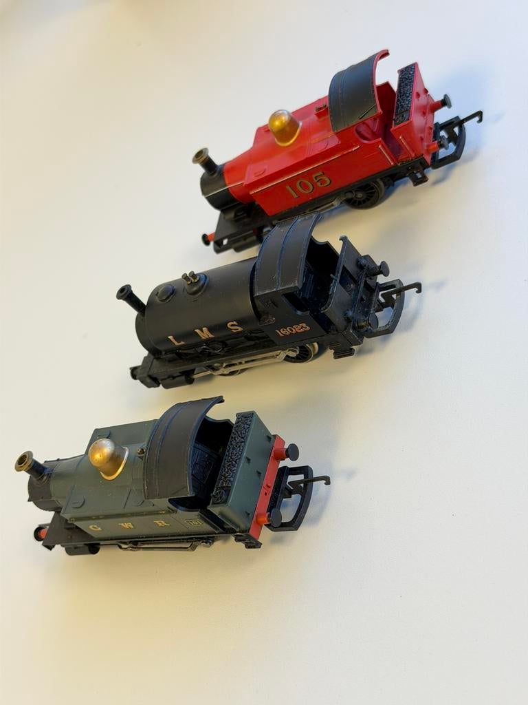 3x Hornby OO Stoomlocomotieven LMS GWR 1/76 loc locomotief, Overige merken, Locomotief, Ophalen of Verzenden, Zo goed als nieuw