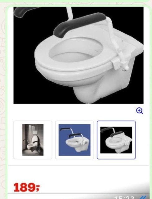 Arm steunen voor het toilet, Ophalen, Wit