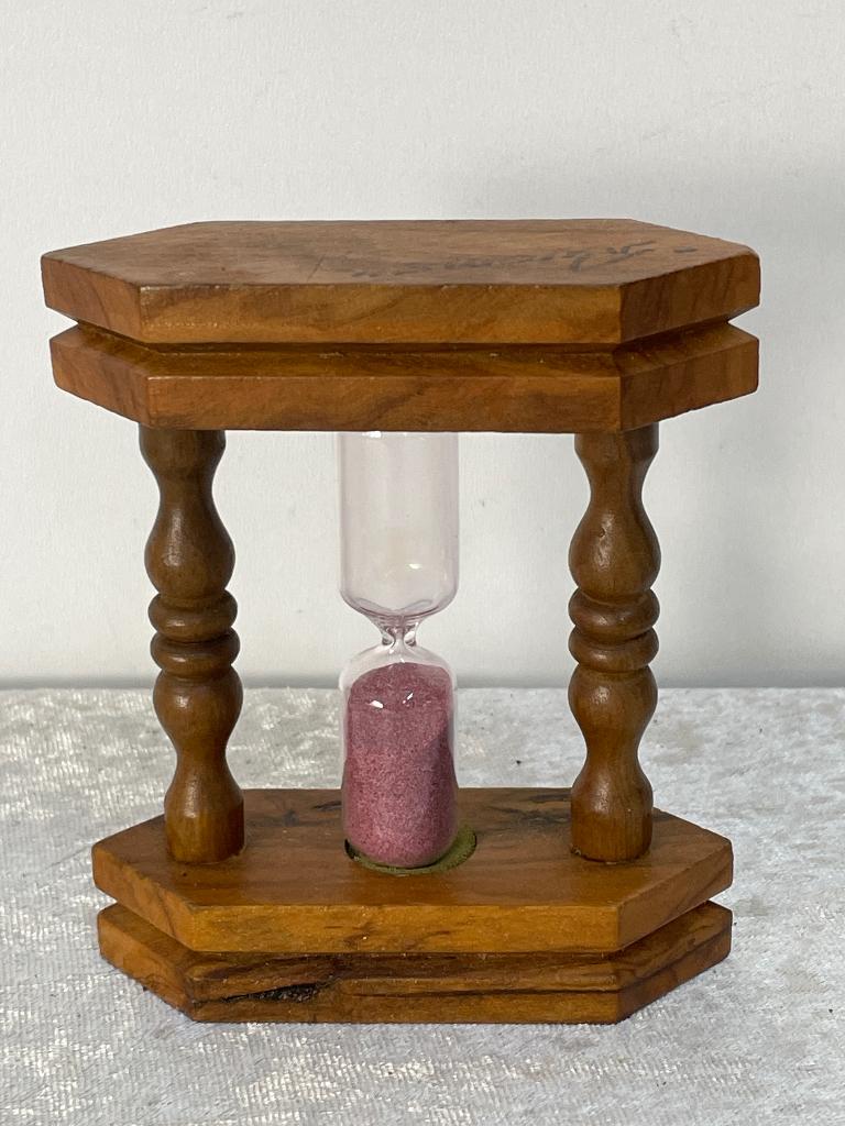 Oude Houten Zandloper, Ophalen of Verzenden