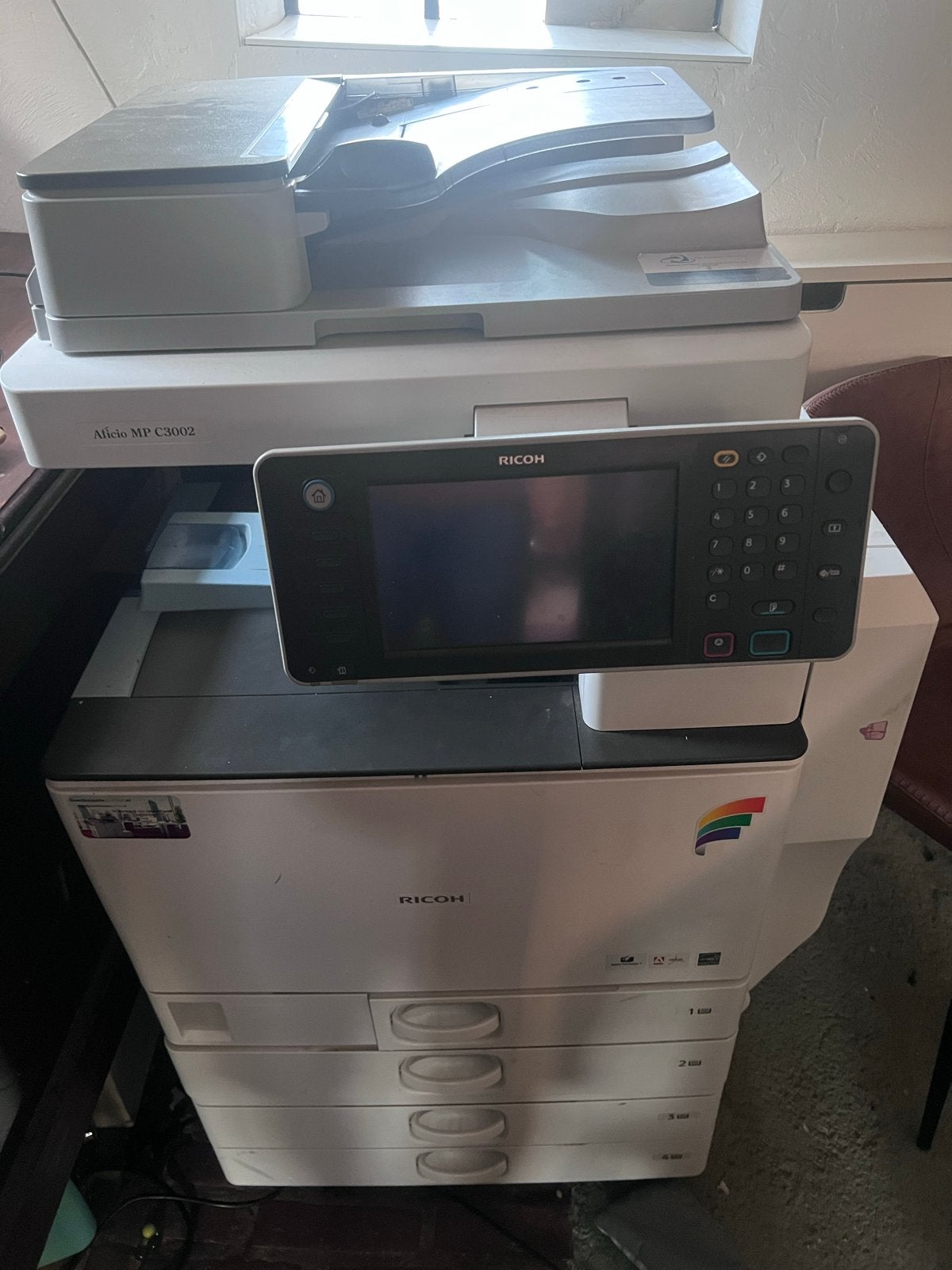Ricoh Aficio MP C3002 All-in-one Printer Scanner Kopieerappa, Computers en Software, Printers, Gebruikt, All-in-one, Laserprinter